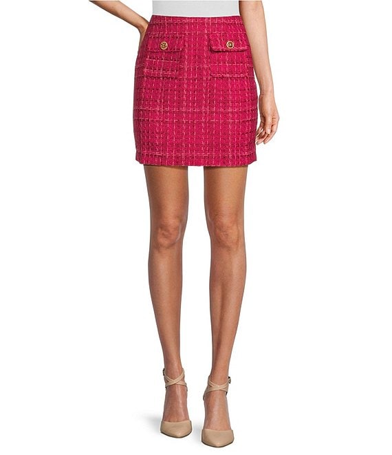 Sugarlips Ken Tweed High Rise Coordinating Mini Skirt | Dillard's