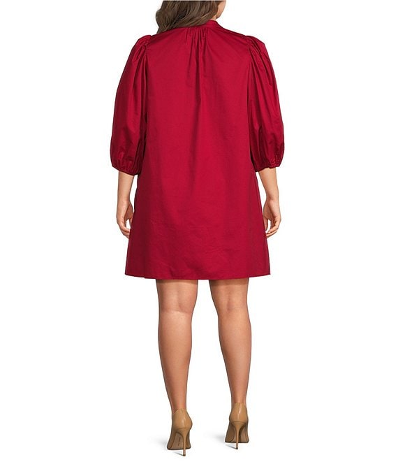 Sugarlips Plus Size Vitoria Balloon Sleeve Shift Mini Dress