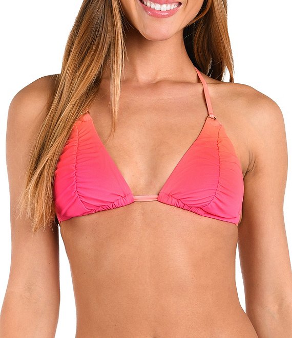Sunshine '79 Ombre Illusions Triangle Swim Top, Pink - Image 1