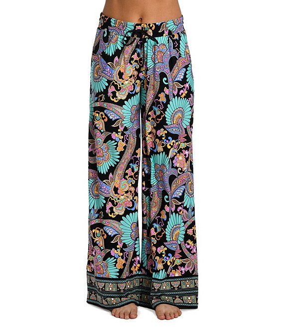 Color:Multi - Image 1 - Paisley Patchwork Coordinating Cover-Up Pants