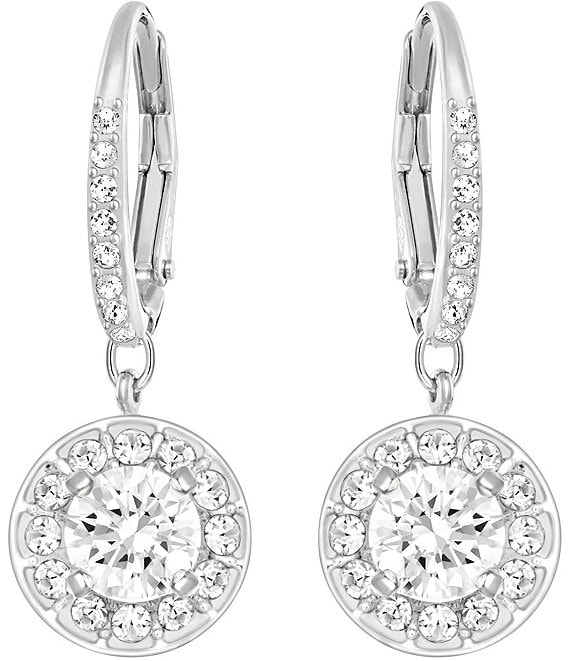 Color:Silver/Crystal - Image 1 - Attract Light Drop Earrings