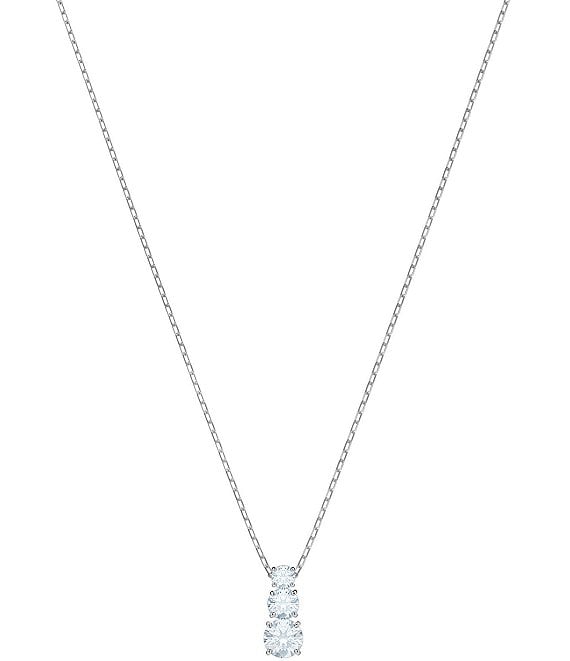 1/2 CTW Diamond Elegant Trilogy Pendant Necklace set in 925 Sterling S –  Fifth and Fine