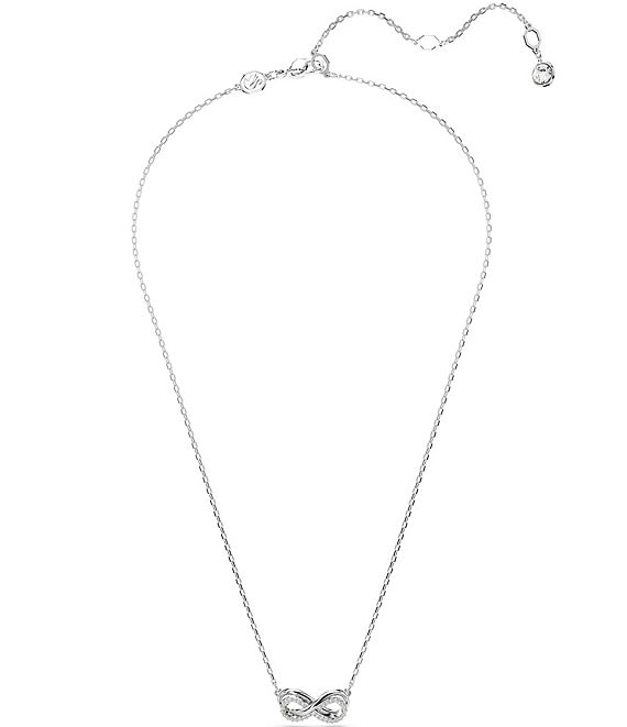 Swarovski Hyperbola Infinity Silver Crystal Short Pendant Necklace ...