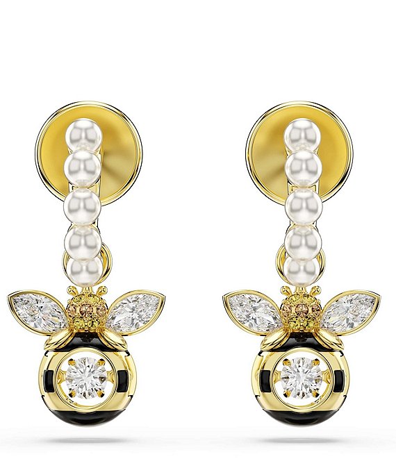 Swarovski Idyllia Crystal Pearl Bee Stud Earrings