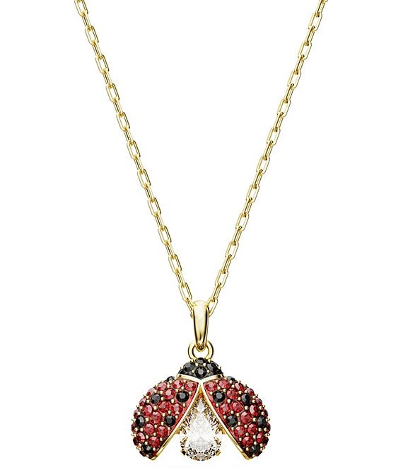 Amazon.com: 14K Gold Enameled Ladybug Necklace (0.63 Inches) : PriceRock:  Clothing, Shoes & Jewelry