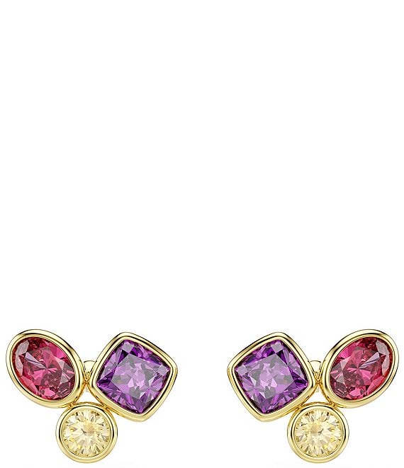 Swarovski Imber Multicolored Mixed Cut CZ Stud Earrings