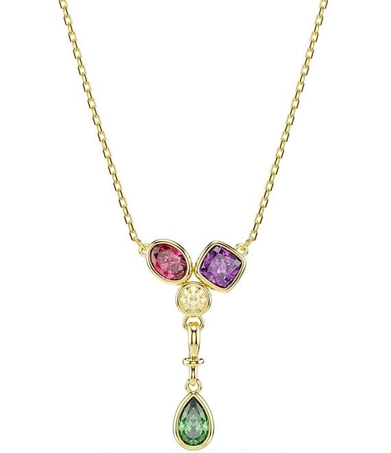 Swarovski Imber Multicolored Mixed Cut CZ Y Necklace