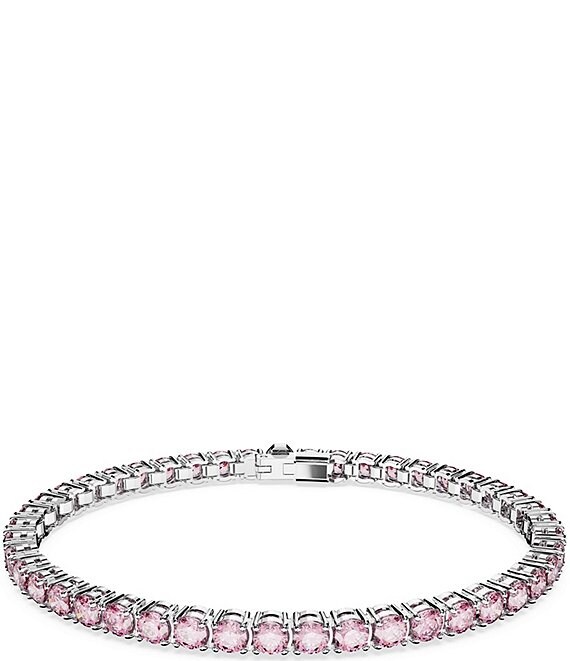 Swarovski Matrix Collection Tennis Pink Line Bracelet | Dillard's