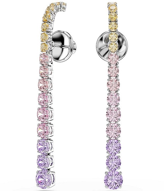 Swarovski Matrix Multicolored Crystal Linear Earrings