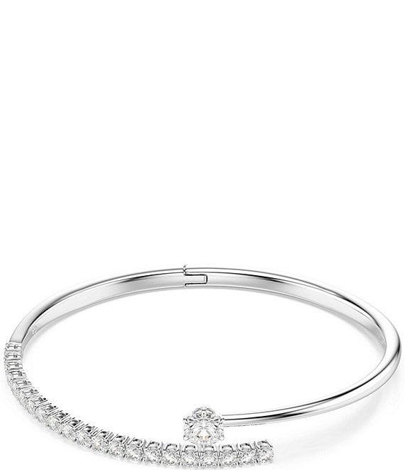 Swarovski Matrix Round Cut CZ Bangle Bracelet