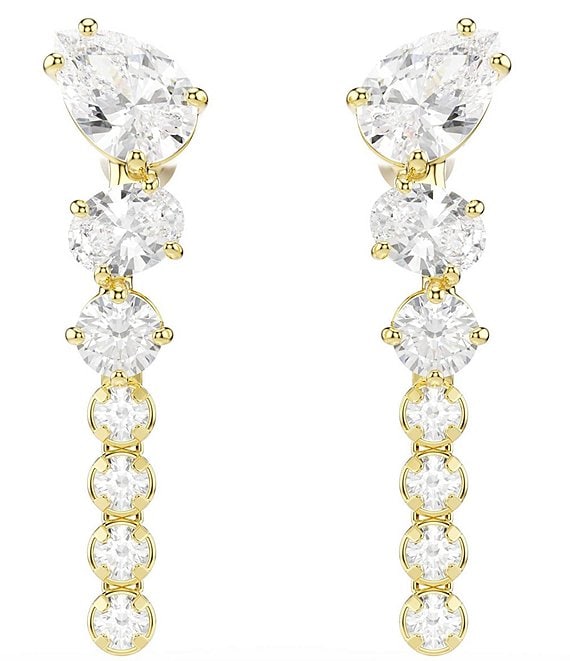 Swarovski Mesmera Mixed Cut CZ Drop Earrings