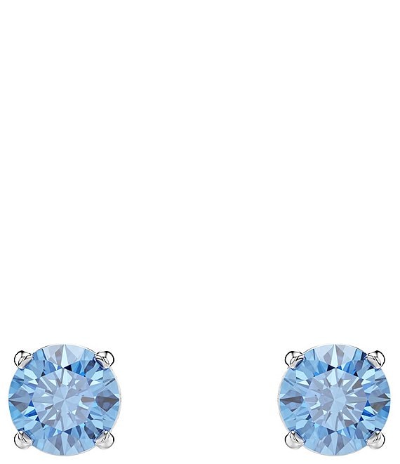 Swarovski Stilla Attract Stud Earrings, Blue - Image 1