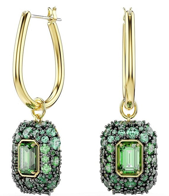 Swarovski Sublima Octagon Cut CZ Drop Earrings