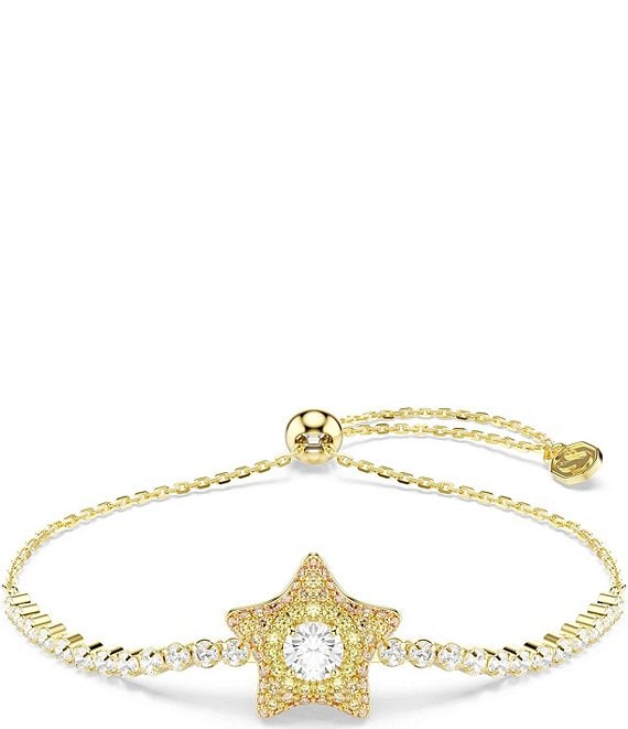 Swarovski Sublima Round Cut Star Gold Adjustable Bracelet