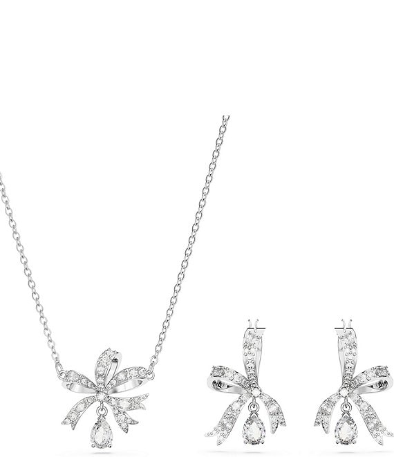 Scalloped Teardrop Necklace and Earring Set | David's Bridal