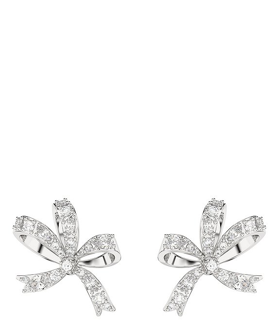 Swarovski Volta Collection Crystal Bow Stud Earrings | Dillard's
