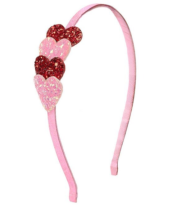 Sweet Wink Girls Valentine s Day Glitter Heart Motif Headband Dillard s