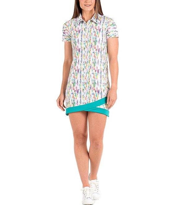 Color:Love Print - Image 1 - Love Collection Mara Printed Short Sleeve Collared Dress