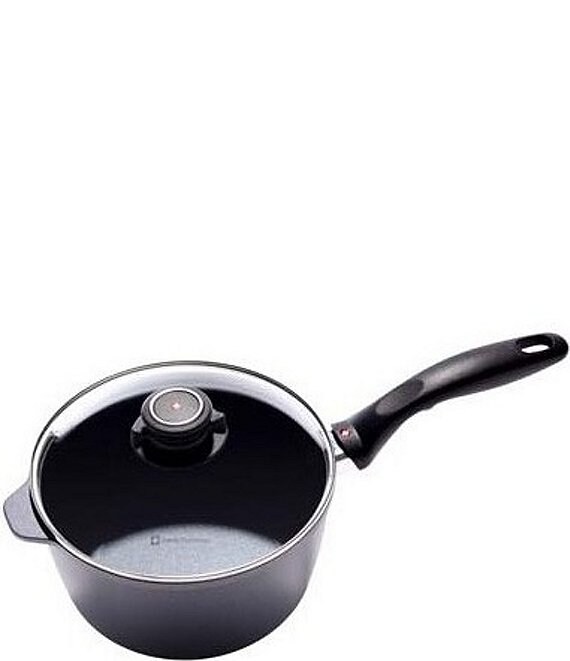Color:Black - Image 1 - HD Classic Induction Nonstick Covered Saucepan