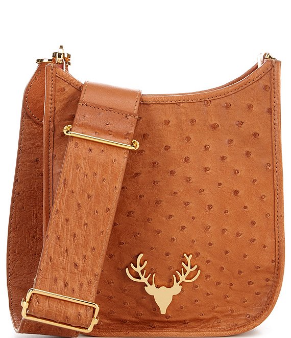 Genuine Ostrich Crossbody Handbag