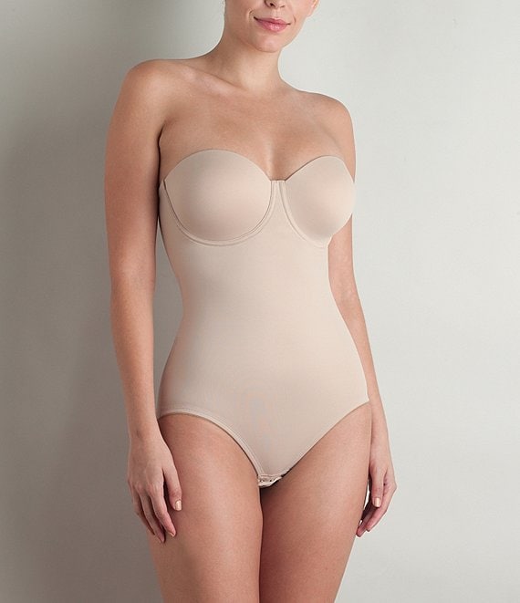 Color:Nude - Image 1 - Strapless Back Magic Bodybriefer