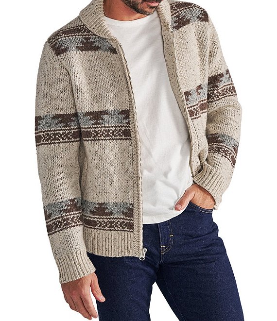 Tecovas Long Sleeve Bison Zip Sweater