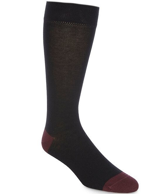 Color:Black - Image 1 - Corecol Solid Crew Dress Socks