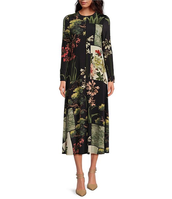 Ted Baker London Gretia Patchwork Floral Print Crew Neck Long Sleeve A ...