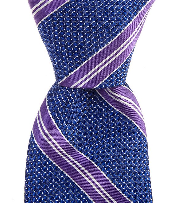 Ted Baker London Lenthorp Text Stripe 3 1 4 double Silk Tie