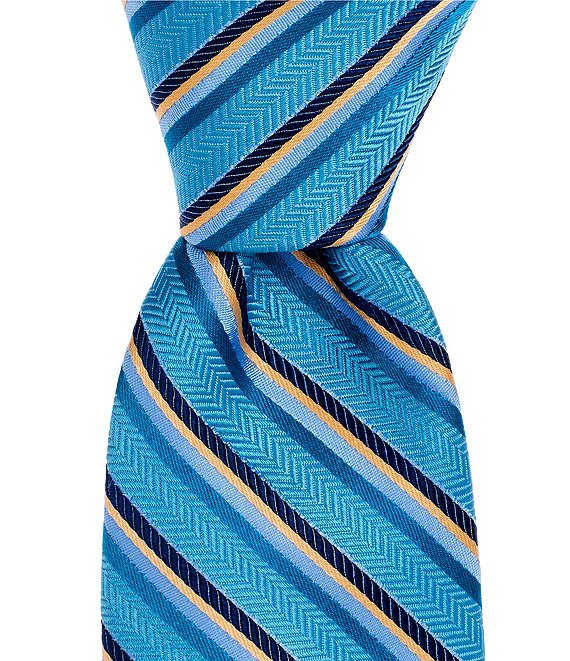 Ted Baker London Welwyn Herringbone Stripe 3 1/8#double; Woven Silk Tie