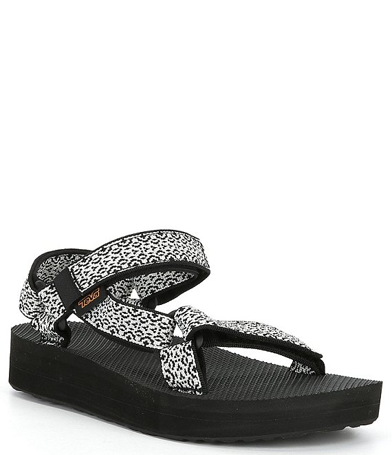 Teva black shops platform sandals