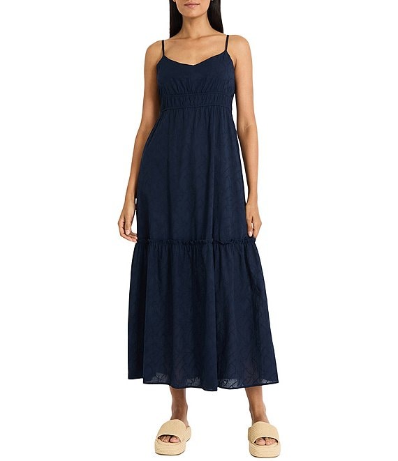 Tiered Eyelet Hem Dress