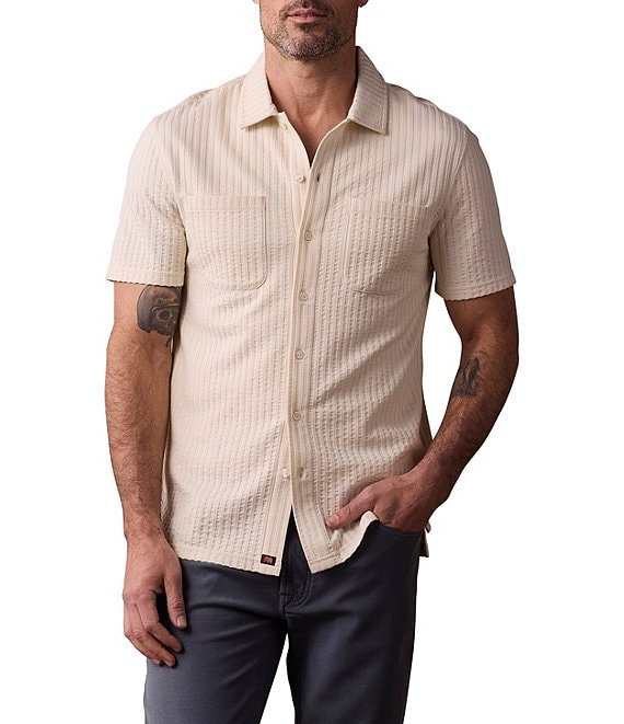 The Normal Brand Short Sleeve Knit Getaway Button Up Shirt