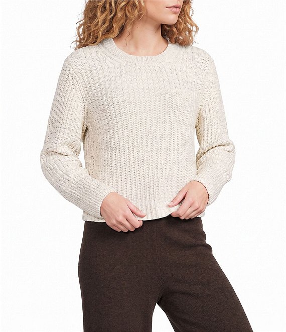 The Normal Brand Willow Marled Texture Knit Crew Neck Sweater