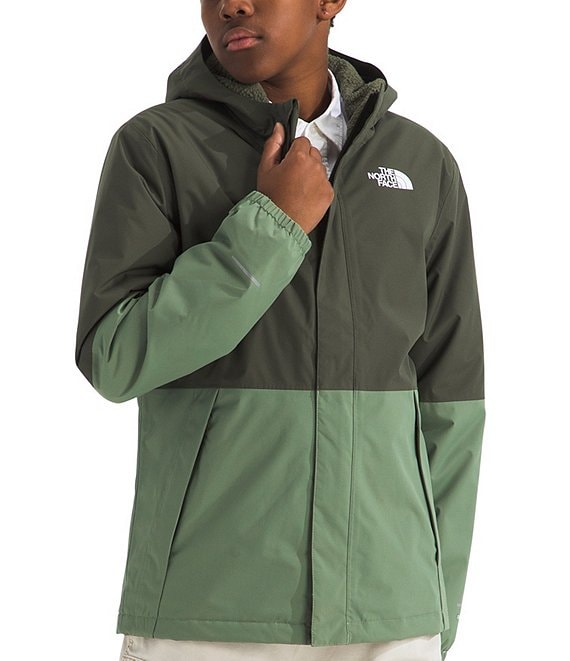 The North Face Big Boys Warm Antora Rain Jacket, New Taupe Green/Bark Mist - Image 1