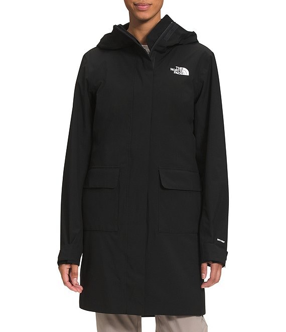 Color:TNF Black - Image 1 - City Breeze Stand Collar Long Sleeve Rain Jacket