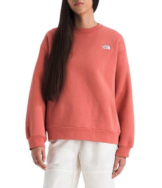 The North Face Evolution Embroidered Logo Crew Neck Long Sleeve Pullover