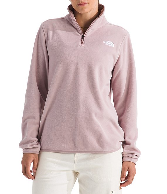 The North Face Glacier Fleece Stand Collar Contrast Trim Pullover Jacket