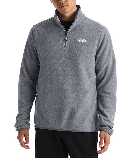 The North Face Glacier Long Sleeve 1/4 Zip Pullover, TNF Mid Grey Heather - Image 1