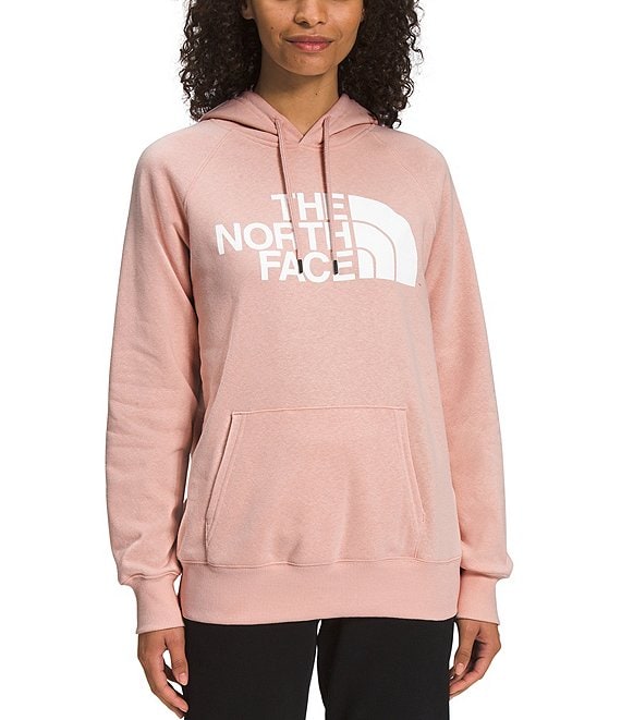 Color:Pink Moss/TNF White - Image 1 - Half Dome Long Sleeve Pullover Hoodie