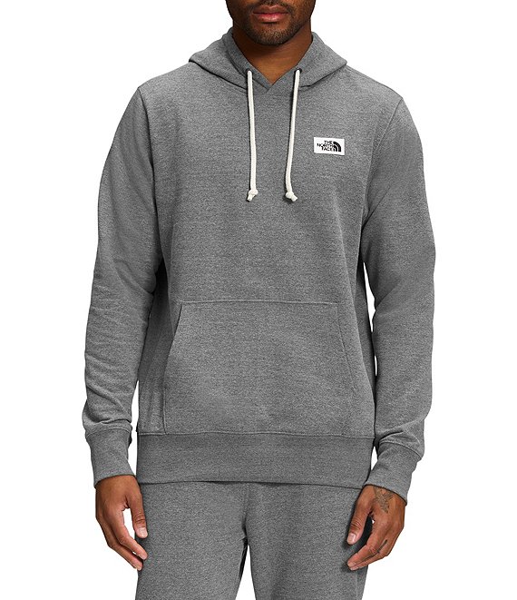 The North Face Heritage Patch Heathered Long-Sleeve Pullover Hoodie ...