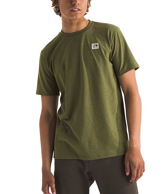 Khaki green north face t shirt cheap