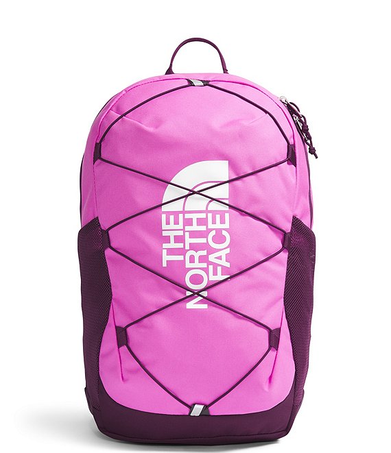 North face backpack black and pink best sale