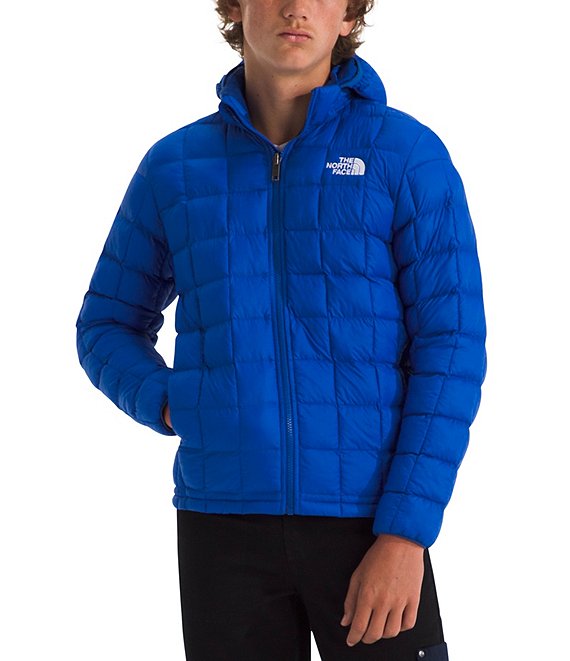 The North Face Little Big Boys 6 18 Long Sleeve Blue ThermoBall Hooded Jacket