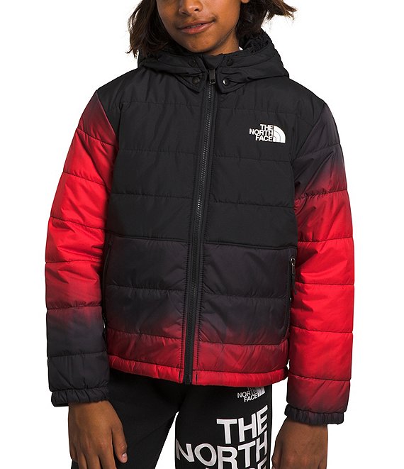 Color:Fiery Red Dip Dye - Image 1 - Little/Big Boys 6-16 Long Sleeve Mount Chimbo Dip Dye Full-Zip Insulated Hooded Jacket