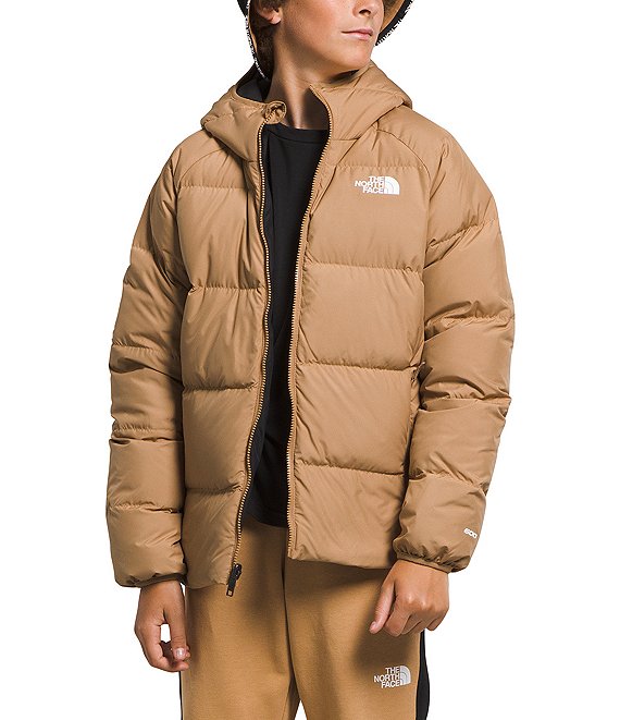 Color:Almond Butter - Image 1 - Little/Big Boys 6-20 Long Sleeve Reversible North Down Hooded Jacket