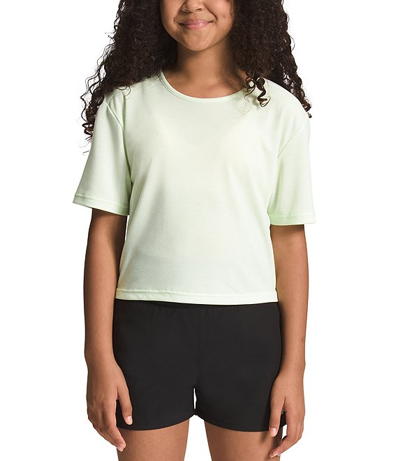 Color:Lime Cream - Image 1 - Little/Big Girls 6-16 Mountain Athletics Boxy Tee