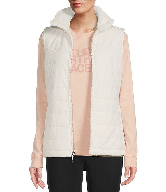 Color:Gardenia White - Image 1 - Mossbud Insulated Stand Collar Reversible Zip Front Puffer Vest