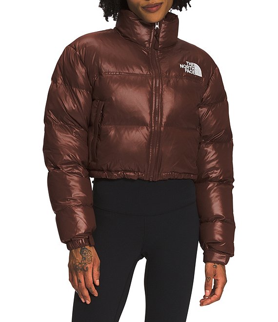 The North Face Nuptse Cropped Goose Down Insulated Puffer Jacket