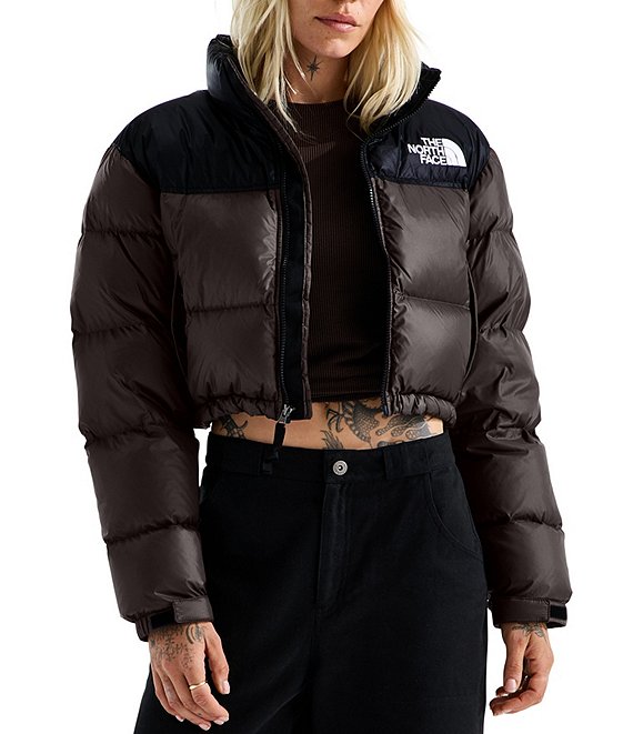The North Face Nuptse Short Boxy Zip Front Down Puffer Jacket